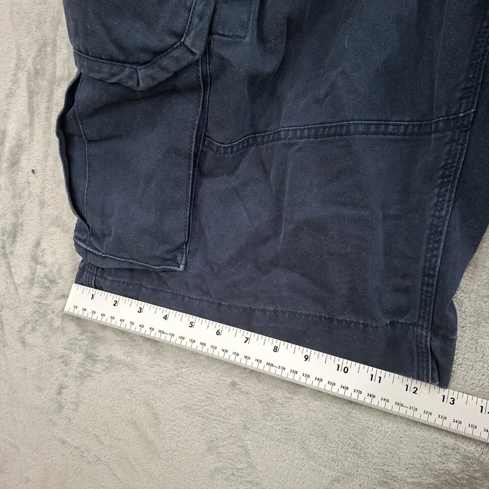 Vtg. Polo Ralph Lauren 90's Cargo Shorts sz 36 Heavy Cotton Navy classic‎ chinos